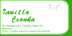 kamilla csonka business card